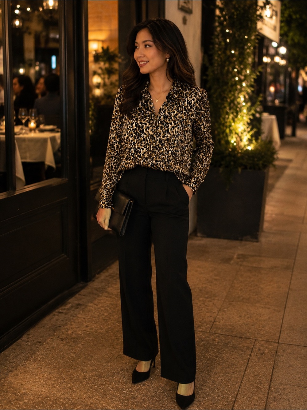 Equipment $185 "Brett" Leopard-Print Button-Down Shirt.